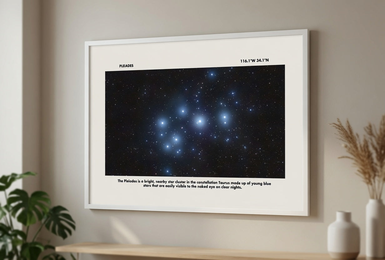 Pleiades Star Cluster 12x18 Print