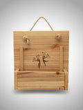 Small Wood Burned Cedar Planter Boxes