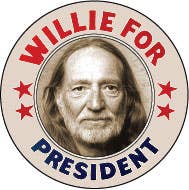 Willie for President Cheeky Magnet