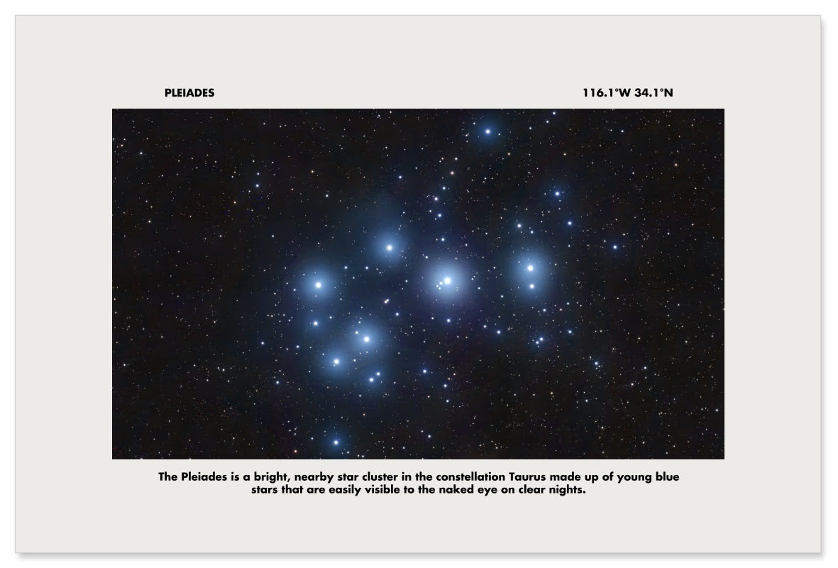 Pleiades Star Cluster 12x18 Print